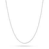 18K White Gold Box Chain - 18"