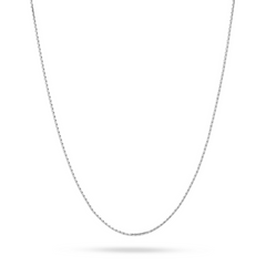 18K White Gold Box Chain - 18"