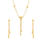 22K Gold Necklace & Earrings Set