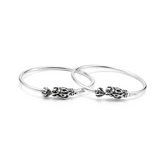 Silver Bull Dog Baby Kadas - Set of 2