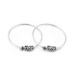 Silver Bull Dog Baby Kadas - Set of 2