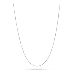 18K White Gold Box Chain - 18"
