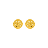 22K Gold Designer Circle Stud Earrings