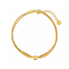 22K Gold Center Bead Bracelet