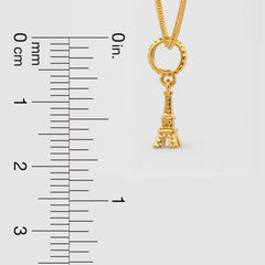 22K Gold Eiffel Tower Charm Pendant