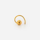 22K Gold Classic Ball Curved Nose Pin