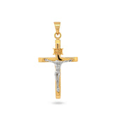 22K Gold Crucifix Cross Pendant