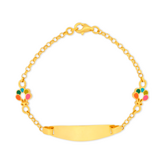22K Gold Colorful Balloon Charms Baby Bracelet