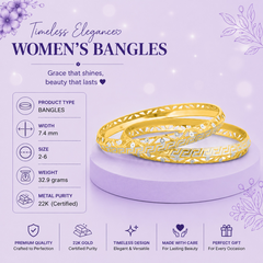22K Gold TwoTone Bangles