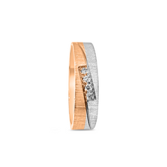 Platinum Rose Gold Diamond Band