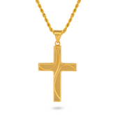 22K Gold Stylish Cross Pendant