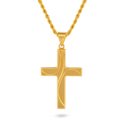 22K Gold Stylish Cross Pendant