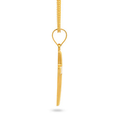 22K Gold Plain Cross Pendant