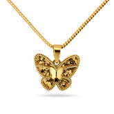 22K Gold 3D Butterfly Pendant