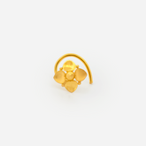 22K Gold Textured Motif Nose Pin