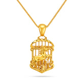 22K Gold Horse Abacus Pendant Necklace