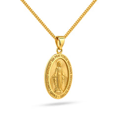 22K Gold Virgin Mary Pendant