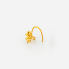 22K Gold Flower Nose Pin