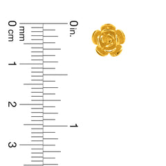 22K Gold Bloom Rose Stud Earrings