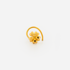 22K Gold Mini Blossom Floral Nose Pin
