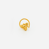 22K Gold Floral Cluster Charm Nose Pin