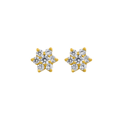 22K Gold Starburst Earrings