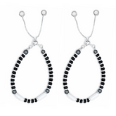 Silver White & Black Nazariya Kids Bracelets - Set of 2