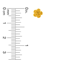 22K Gold Bloom Rose Stud Earrings