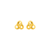 22K Gold Knot Stud Earrings
