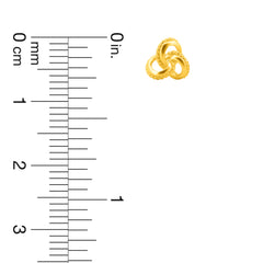22K Gold Knot Stud Earrings