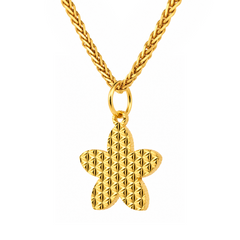 22K Gold Radiant Flower Pendant