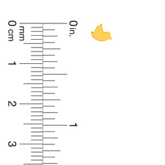 22K Gold Dove Stud Earrings