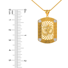 22K Gold Sunburst OM Pendant