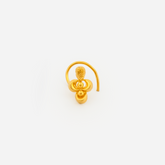 22K Gold Triple Drop Filigree Nose Pin