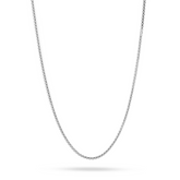 18K White Gold Box Chain - 18"