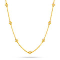 22K Gold Beaded Box Necklace