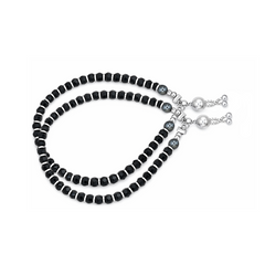 Silver Black Nazariya Kids Bracelets - Set of 2