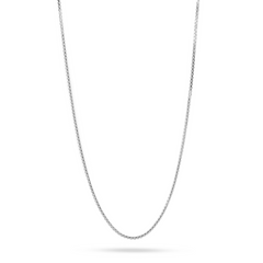 18K White Gold Box Chain - 18"