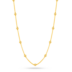 22K Gold Beaded Box Necklace