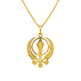 22K Gold Khanda Sunburst Pendant