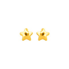 22K Gold Star Stud Earrings