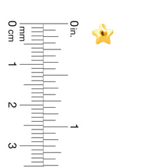 22K Gold Star Stud Earrings