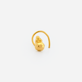 22K Gold Dual Bead Nose Pin