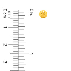 22K Gold Button Stud Earrings