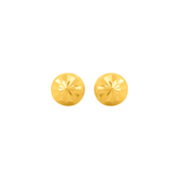 22K Gold Button Stud Earrings