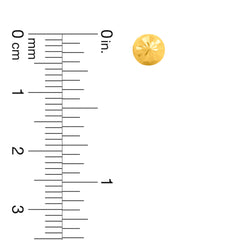 22K Gold Button Stud Earrings