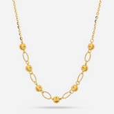 22K Gold Oval Link Necklace