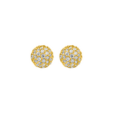 22K Gold Sparkle Dome Earrings