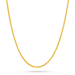 22K Gold TwoTone Spike Chain - 18"