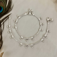 Silver Charm Anklets